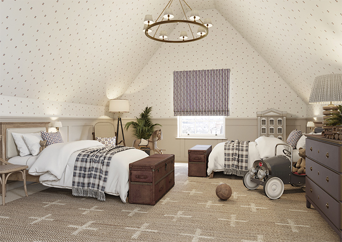 Kings Breakfast, Stripe Prince - Roman Blind - Image 6